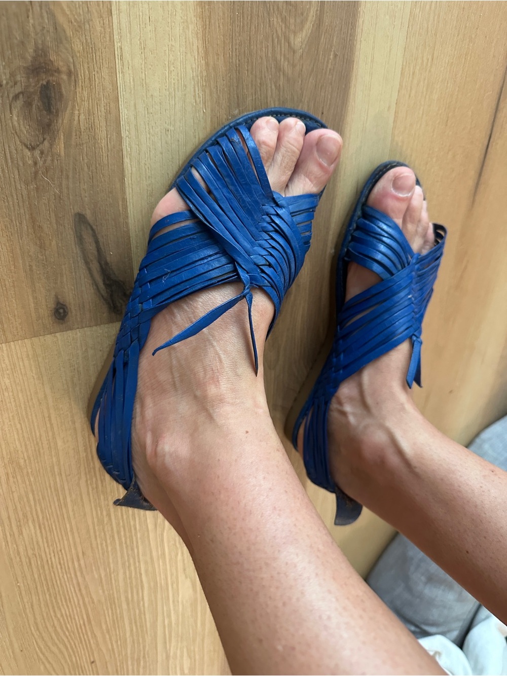 Woven Strappy Blue Women’s Sandals